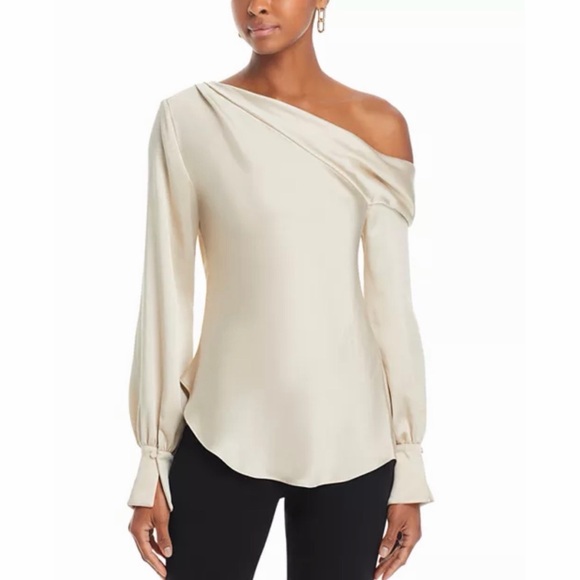 Simkhai Tops - Simkhai Alice Draped One Shoulder Top in Champagne, size S, NWT